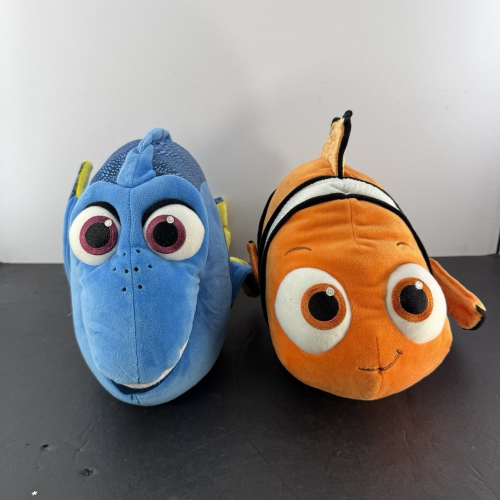 LOT - 2 Disney Pixar Finding Dory Nemo and Dory (Build-A-Bear) 18"x10" BAB Plush